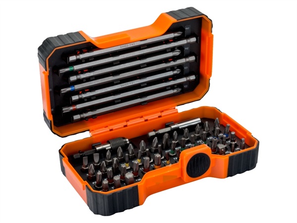BAHCO Inserti da 1/4" per vite intaglio semplice/Phillips/Pozidriv/esagono incassato/TORX® Tamper Resistant - 54 pezzi, 59/S54BC