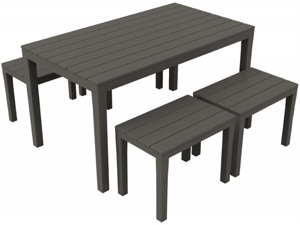 PROGARDEN SET SAMOA 5 pezzi, antracite