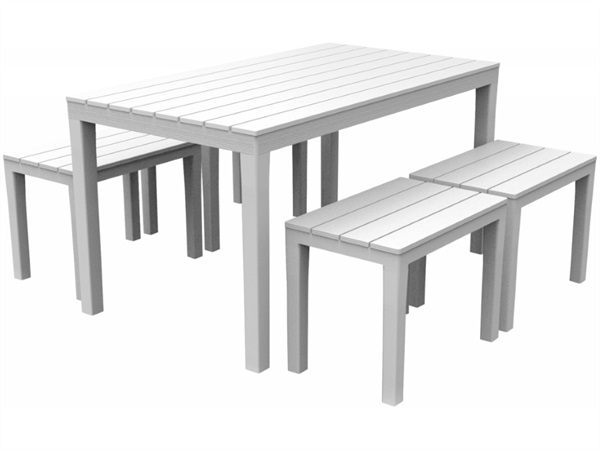 PROGARDEN SET SAMOA 5 pezzi, bianco
