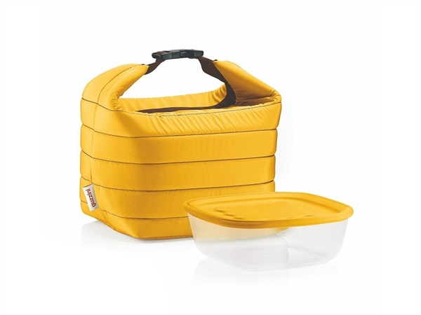 FRATELLI GUZZINI S.P.A. Borsa termica piccola con contenitore salvafreschezza Handy On the Go Ocra