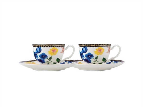 MAXWELL & WILLIAMS Contessa set 2 tazzine caffè 85 ml, bianco
