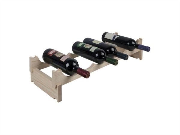 TRABO Cantinetta 6 bottiglie in legno naturale