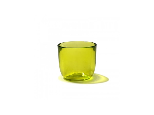 ZAFFERANO S.R.L. CIOMPO PORTA CANDELE VETRO VERDE MELA