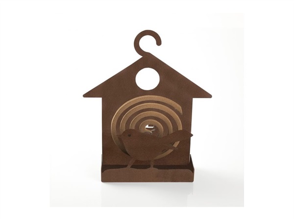 ARTI & MESTIERI Porta Zampirone Uccellino da tavolo corten