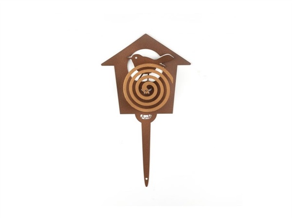 ARTI & MESTIERI Porta Zampirone Uccellino da vaso, corten