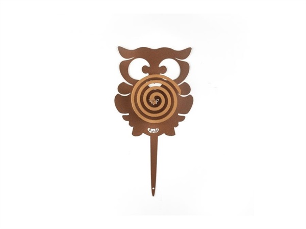 ARTI & MESTIERI Porta Zampirone gufo vaso, corten