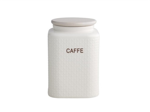 BRANDANI GIFT GROUP S.A.S. BARATTOLO CAFFE PORCELLANA BIANCA TAPPO BAMBOO NATURALE