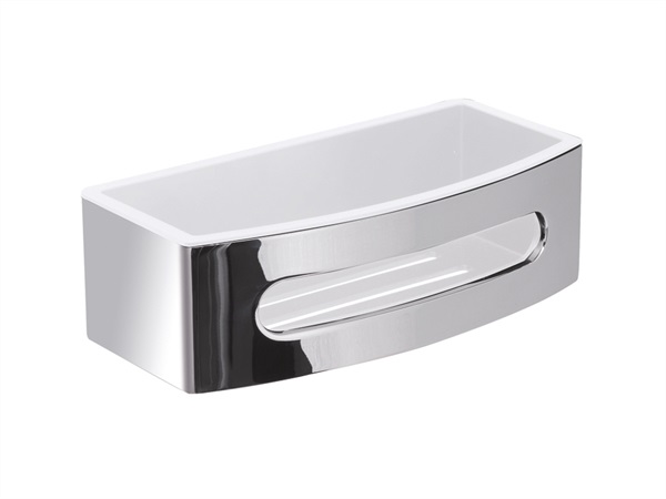 GEDY SPA Cestino porta oggetti g-maldive, cromato/bianco