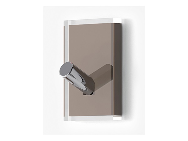 GEDY SPA Appendiabiti singolo g-rainbow, tortora trasparente