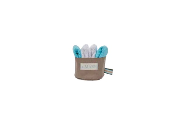 MAISON SUCREE A.mare, cestino con 4 lavette, var 1/30