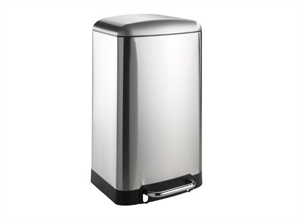 WENKO Pattumiera easy close, 30 lt, inox