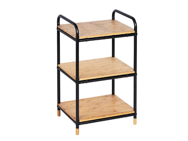 WENKO Scaffale loft, 3 piani, marrone/nero