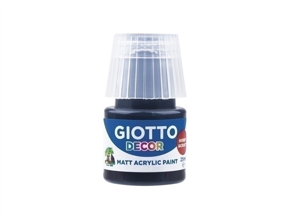 FILA Giotto decor, tempera acrilica, nero 25 ml