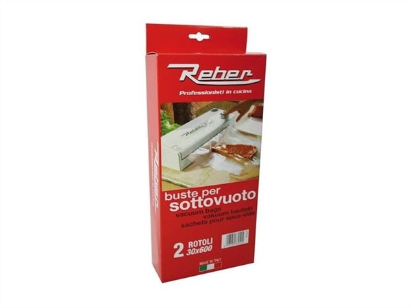 REBER S.R.L. Rotoli per sottovuoto goffrati 30x600 cm, 2 pz