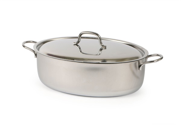 MONTINI GUERINO S.N.C. Casseruola ovale con coperchio inox 32 cm