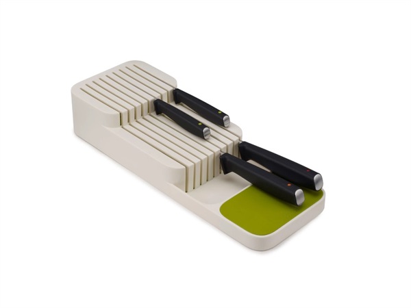 JOSEPH JOSEPH DrawerStore. porta coltelli bianco/verde