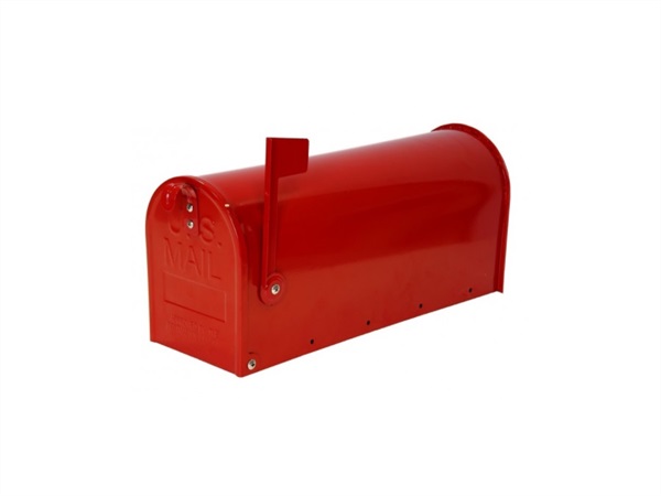 ALUBOX Cassetta postale rossa in stile USA Topolino - Alubox