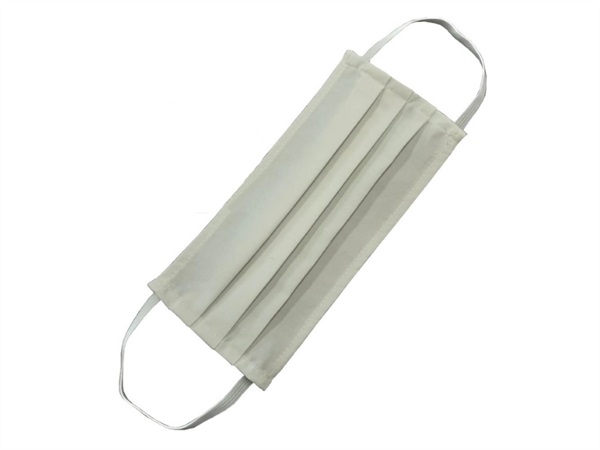 AM Confezione 5 mascherine idrorepellenti, due strati, 100% cotone, lavabili, bianco