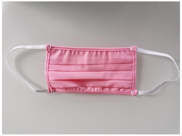 AM Confezione 5 mascherine idrorepellenti, due strati, 100% cotone, lavabili, rosa