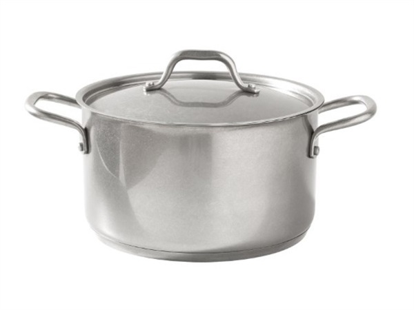 BRANDANI GIFT GROUP S.A.S. ANTICHI SAPORI PENTOLA CON COPERCHIO INOX, 24x13.5
