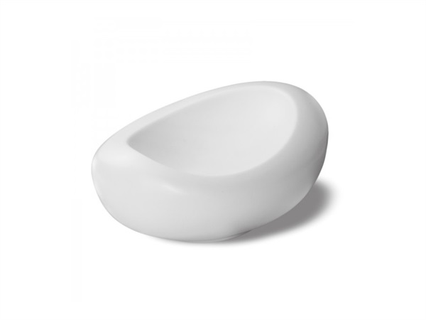 LE COQ Ninfa Coppa Ovale Gourmet bianco matt 20x15 cm H. 9 cm