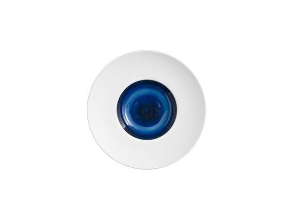LE COQ Abyssos Pasta Bowl bianca matt e blu D. 24 cm H. 5,5