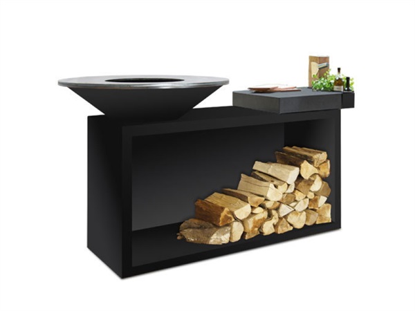 OFYR Barbecue island black ceramic dark grey 85