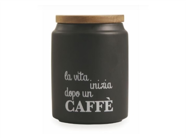 VILLA D'ESTE HOME TIVOLI Idee barattolo caffè con coperchio in gres e bamboo