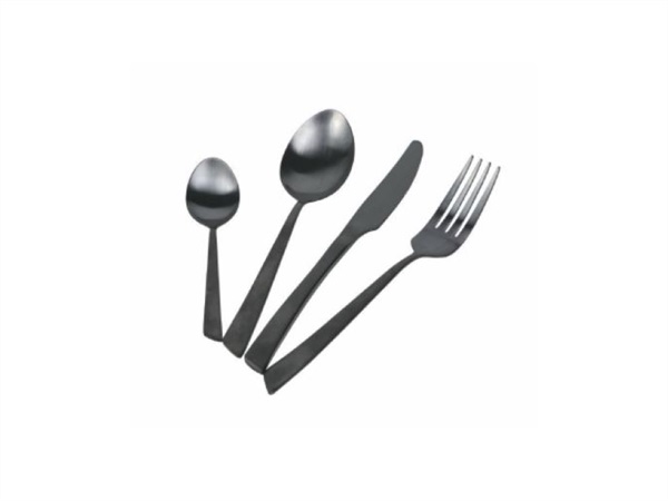 VILLA D'ESTE HOME TIVOLI Cut set 24 posate, nero opaco