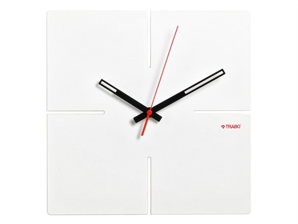 TRABO orologio quadrifoglio bianco 30 cm