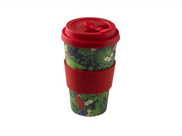 Q.B. BY MOPITA Natural Mug Decoro jungle Colore rosso