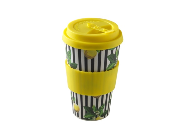 Q.B. BY MOPITA Natural Mug Decoro limoni Colore giallo