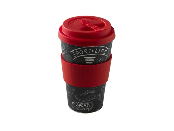 Q.B. BY MOPITA Natural Mug Decoro sport Colore rosso
