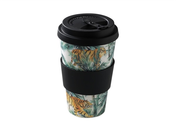 Q.B. BY MOPITA Natural Mug Decoro tigre Colore nero