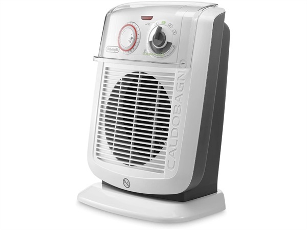 DE'LONGHI Termoventilatore Caldobagno, 3 Potenze 800/1400/2200 W, 2200 W, 43 Decibel, Plastica, Bianco