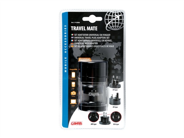 LAMPA Travel Mate, set adattatori universali da viaggio