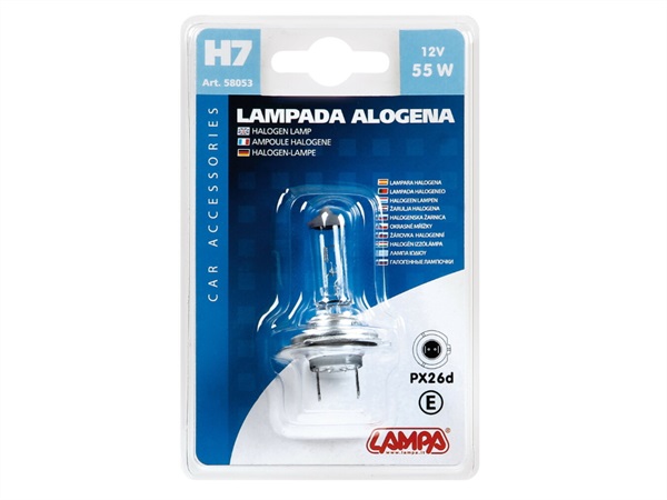 LAMPA Lampada alogena - H7 - 55W - 12V - PX26d