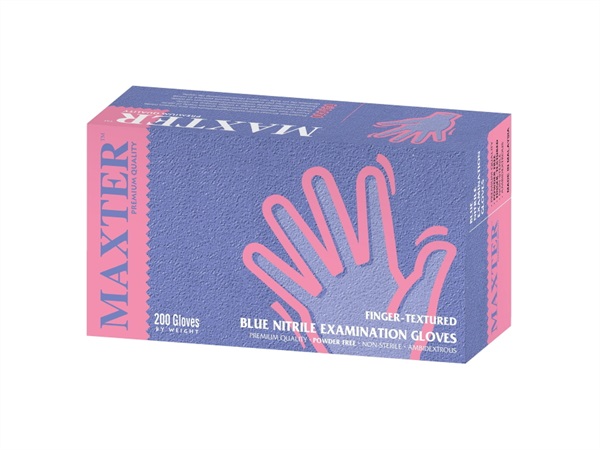 ARTICOLO VANOLI Guanti Maxter Nitrile Blu Senza Polvere, Taglia M