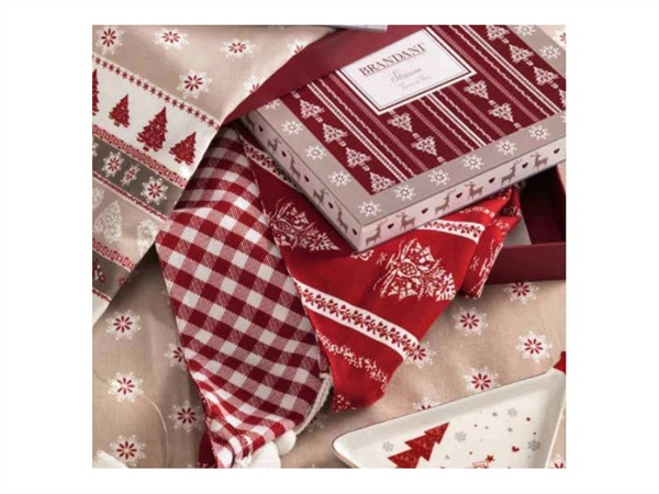 BRANDANI GIFT GROUP S.A.S. Fiocco di neve, striscia alberi 45x140