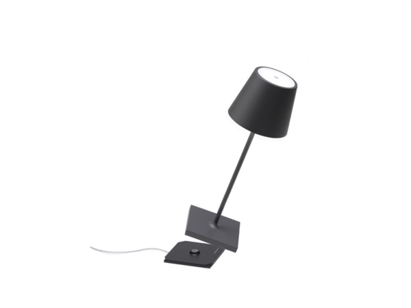 ZAFFERANO S.R.L. MINI Poldina pro lampada ricaricabile da tavolo di zafferano - grigio scuro