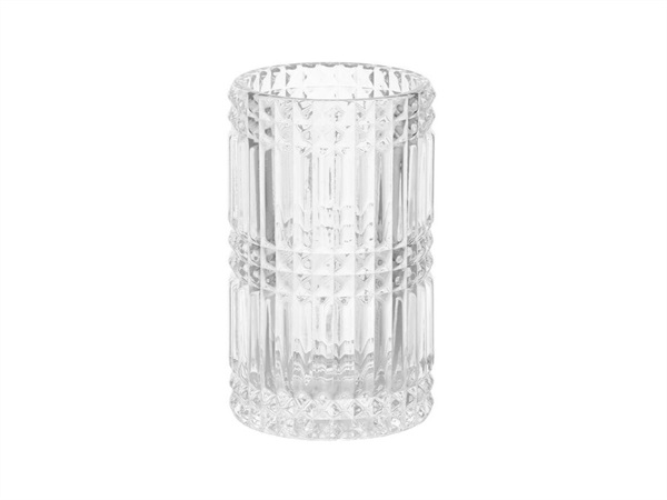 ANDREA HOUSE Portaspazzole cilindrico in vetro "Diamond"