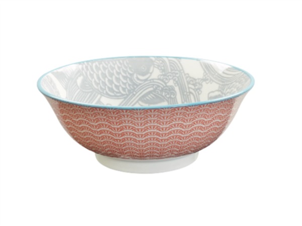 TOKYO DESIGN STUDIO Shiki, ciotola noodle carpa grigia 20 cm