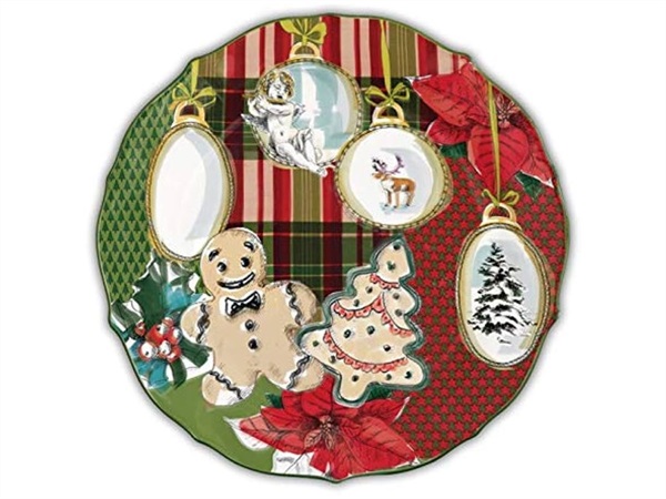 BACI MILANO Baci milano - xmas tartan - piatto portata
