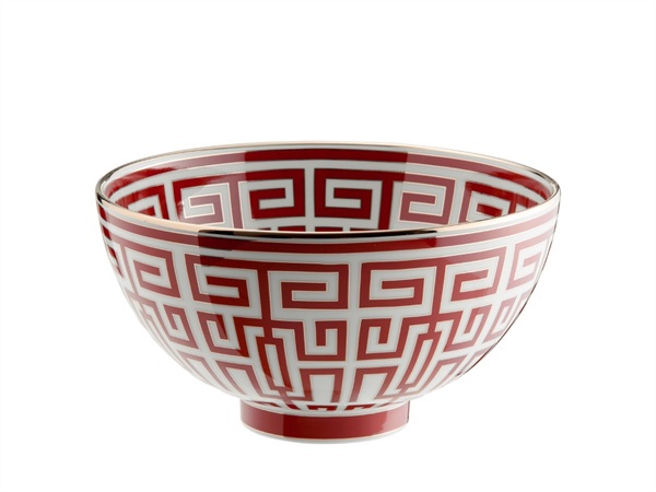 RICHARD GINORI Labirinto scarlatto, COPPA GIO PONTI H CM 11