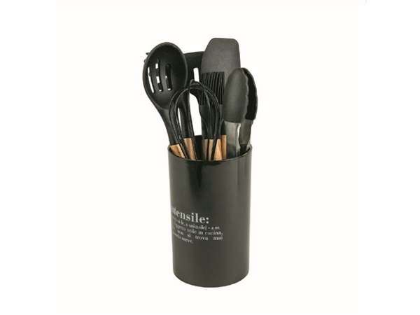 VILLA D'ESTE HOME TIVOLI Victionary, Set 7 utensili con barattolo in plastica