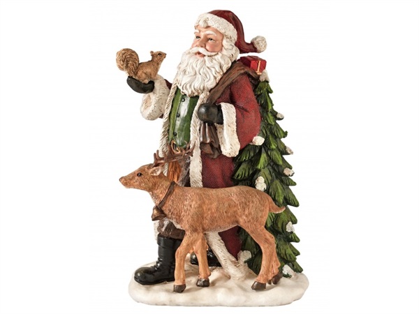 BRANDANI GIFT GROUP S.A.S. BABBO NATALE C/RENNA E SCOIATTOLO RESINA