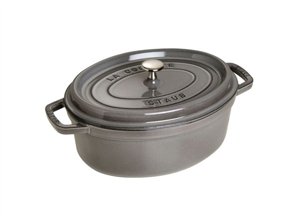 STAUB Cocotte ovale grigio grafite, 29 cm