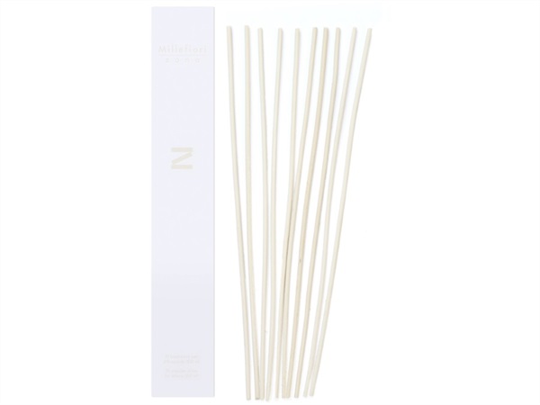 MILLEFIORI Bastoncini bianchi per diffusore zona 500 ml, 10 pezzi