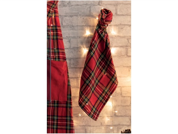 VILLA D'ESTE HOME TIVOLI Christmas chess, strofinaccio tartan
