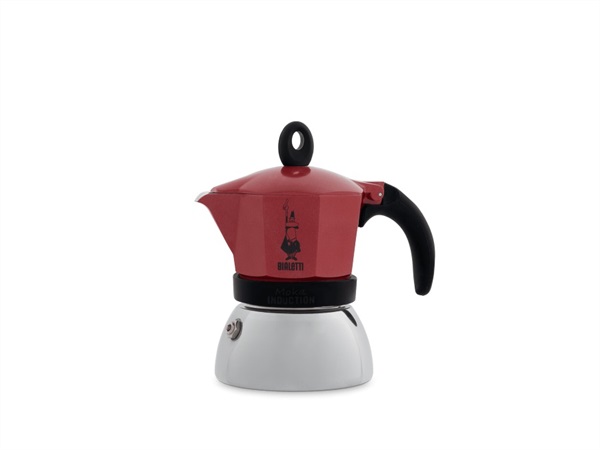 BIALETTI INDUSTRIE Moka Induction 6 tazze. rosso